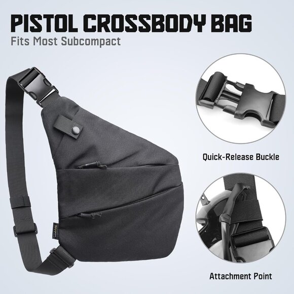 Tactical Crossbody Sling Bag,Concealed Carry Bag for Men Women,Anti Theft Crossb - Picture 7 of 7